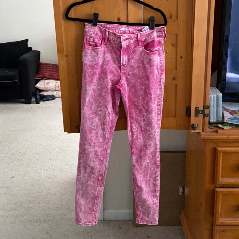 Tie dye, acid wash jeans